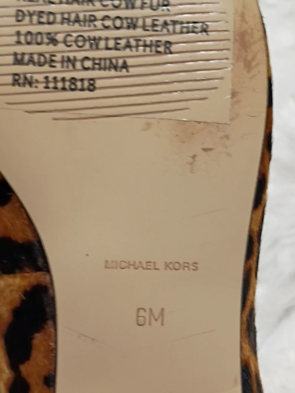 Michael Kors Darrah Cheetah Print Cow Fur Ballet Flats Women’s 6M